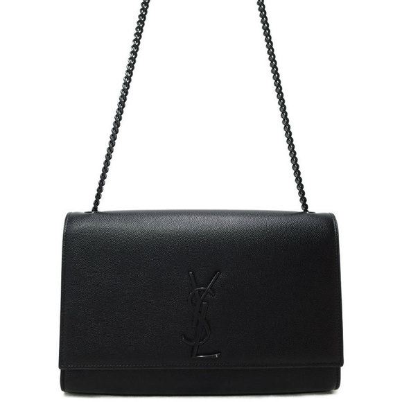 Saint Laurent Satchel Chain Shoulder Bag Black - Picture 1 of 9